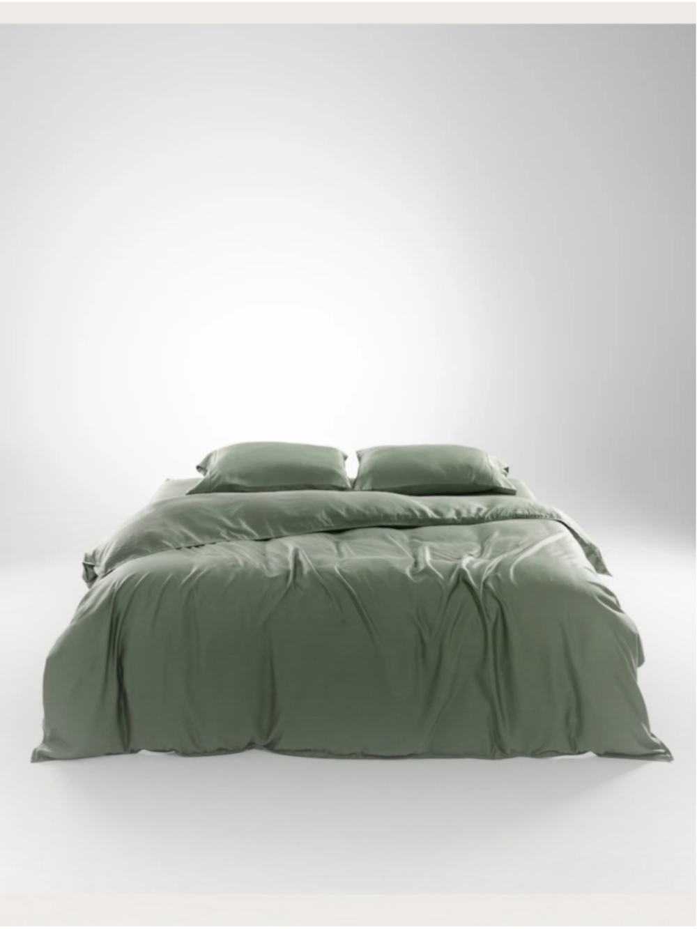 OLIVE & CRATE EUCALYPTUS - CALI KING DUVET COVER SET MOSS